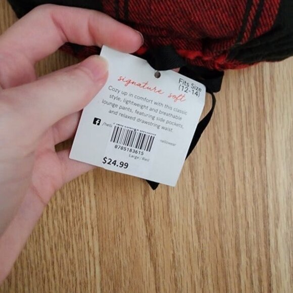 Hello Mello NWT Red Flannel Lounge Pants - Picture 4 of 5